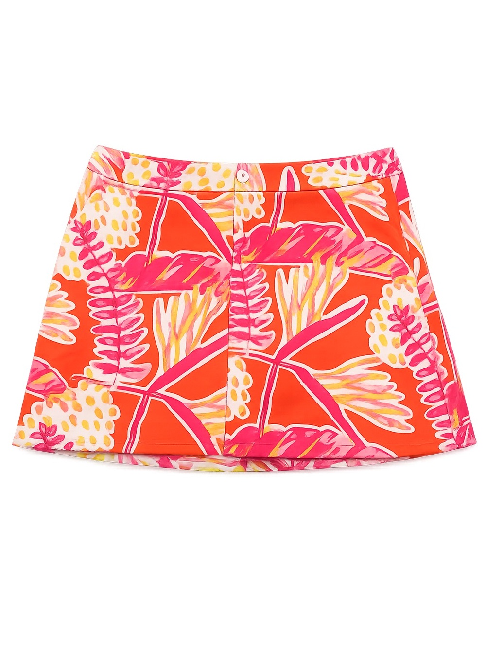Top It Off Tropical Golf Skort XL Floral Stretch Pull-On Tennis Skirt